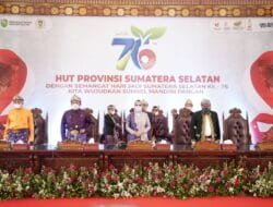 Peringatan Hari Jadi Sumsel ke 76, Ketua DPRD Prov.Sumsel Apresiasi Kinerja Gubernur dan Wakil Gubernur Serta Semua Pihak dalam Capaian Pembangunan Daerah