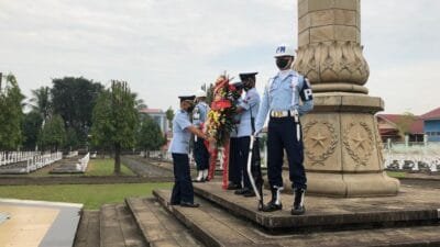 Jelang Hari Bakti TNI AU, Lanud Sri Mulyono Herlambang Gelar Ziarah Rombongan