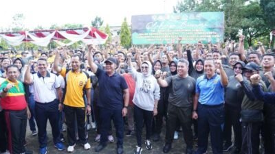 Pererat Sinergitas TNI-POLRI dan Forkopimda Sumsel, Gelar Olahraga Bersama