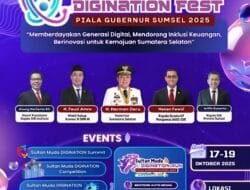 Siap-Siap! Sultan Muda DIGINATION Fest – Piala Gubernur Sumsel 2025 Digelar 17-19 Oktober 2025