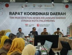 OJK Sumsel dan Pemkot Palembang Perkuat Sinergi TPAKD, Dorong Akses dan Inklusi Keuangan Daerah