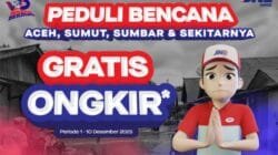 JNE Ajak Masyarakat ‘Bergerak Bersama’, Gratiskan Ongkir Bantuan Korban Bencana di Aceh, Sumut, dan Sumbar