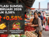 Inflasi Sumsel Februari 2026 Naik 0,58 Persen, Dipicu Harga Emas dan Pangan