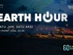Bandara SMB II Palembang Padamkan Lampu Satu Jam Dukung Earth Hour 2026