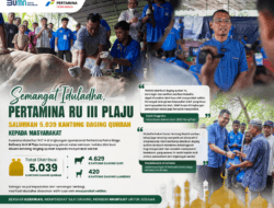 Iduladha 1447 H, Pertamina RU III Plaju Bagikan 5.039 Kantong Daging Qurban untuk Warga