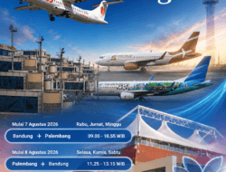 Wings Air Buka Rute Langsung Bandung–Palembang Mulai 7 Agustus 2026, Perkuat Konektivitas Sumsel