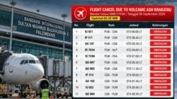 Erupsi Anak Gunung Krakatau Berdampak ke Palembang, Penerbangan di Bandara SMB II Batal