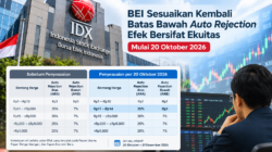 BEI Turunkan Batas ARB Saham Harga Rp11-Rp14 Menjadi Rp1 Mulai 20 Oktober