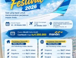 Garuda Indonesia Hadirkan Payday Festival, Tiket Pesawat dari Palembang Mulai Rp1,6 Jutaan